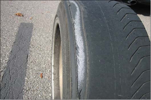 So d�rfen Ihre Reifen nicht aussehen.